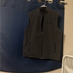 Men's Black Softshell Vest reversible size large